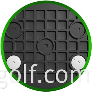 Strong compound rubber molded into a waffle base design for traction and stability.